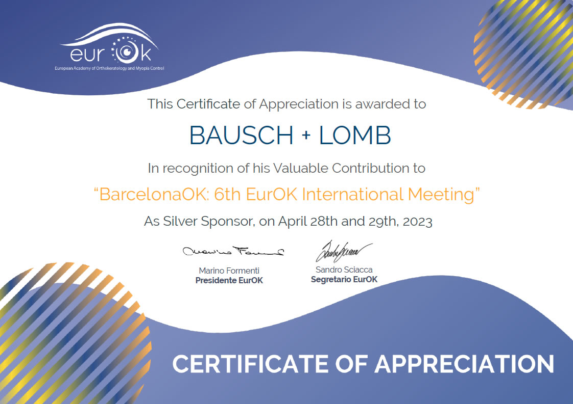 Certiﬁcate of Appreciation